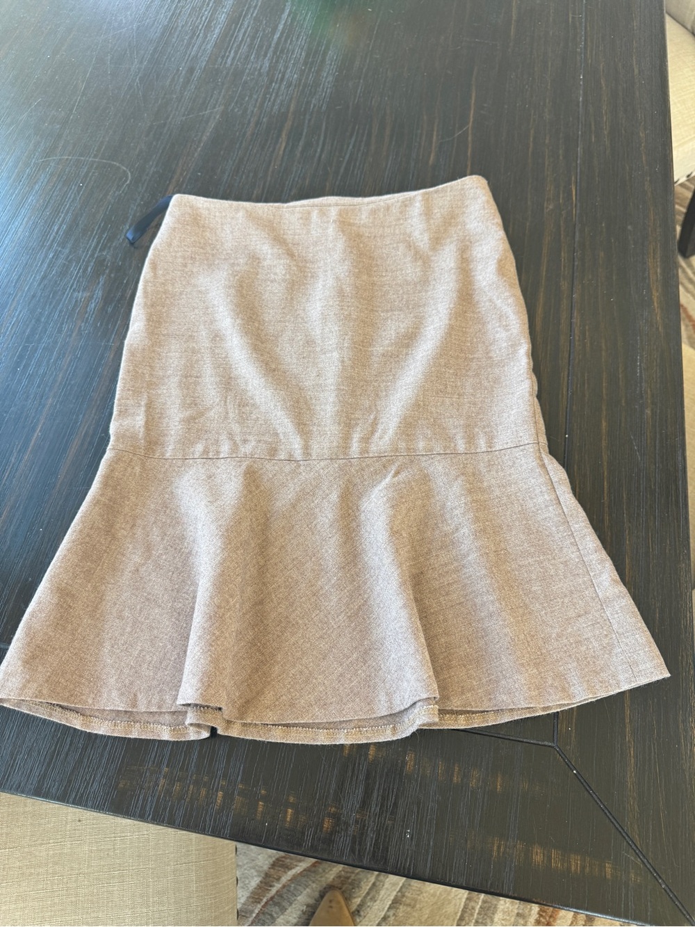 French Connection Dusty Pink Peplum Hem Skirt